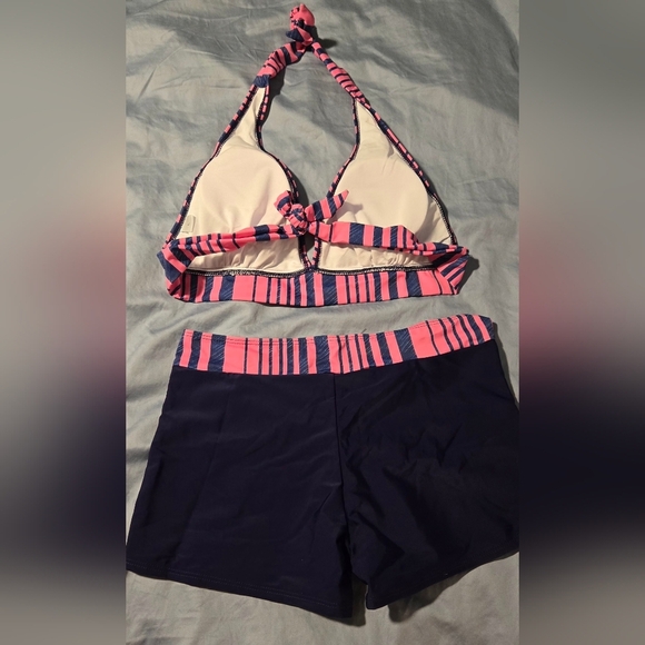 Vibrant Pink and Blue Striped Bikini Set #631 NWOT - Picture 5 of 6